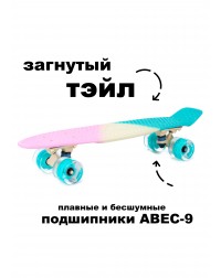 Скейтборд пенни борд LDR Malibu Light для детей / подростков со светящимися колесами