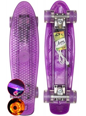 Круизер пластиковый светящийся Лидер Lilac 22 Круизер пластиковый светящийся Лидер Lilac 22