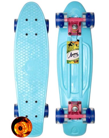 Круизер пластиковый Лидер Blue 22 Пенни борд для детей / подростков