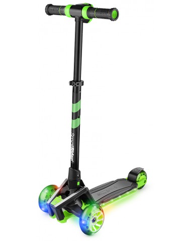 Самокат с ревом мотора, свет.колесами, свет.платформой Small Rider Premium Pro (зеленый) трехколесный / кикборд Самокат с ревом мотора, свет.колесами, свет.платформой Small Rider Premium Pro (зеленый) трехколесный / кикборд
