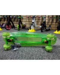 Миникруизер TRANSPARENT 22" LIGHT 2018 светящийся прозрачный зеленый Миникруизер TRANSPARENT 22" LIGHT 2018 светящийся прозрачный зеленый