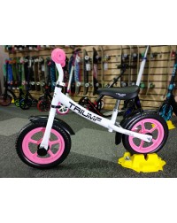 Беговел AKB-1289 Triumf Active белый с розовым колесами Беговел AKB-1289 Triumf Active белый с розовым колесами