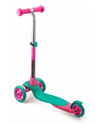 Трехколесный самокат Zycom Zing Mini с легко вынимаемой ручкой (изумрудно-розовый)