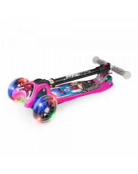 Складной трехколесный самокат со свет.колесами Small Rider Space Race (коралловый)