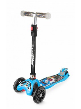 Складной трехколесный самокат со свет.колесами Small Rider Space Race (голубой) Складной трехколесный самокат со свет.колесами Small Rider Space Race (голубой)