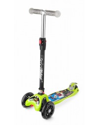 Складной трехколесный самокат со свет.колесами Small Rider Space Race (лайм)