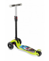 Складной трехколесный самокат со свет.колесами Small Rider Space Race (лайм)