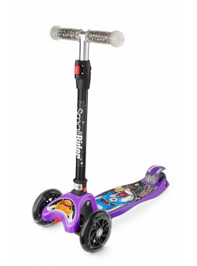 Складной трехколесный самокат со свет.колесами Small Rider Space Race (фиолетовый) Складной трехколесный самокат со свет.колесами Small Rider Space Race (фиолетовый)