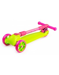 Трехколесный самокат со складной ручкой Zycom Zinger Maxi XL (Зайком Зингер) (розовый лайм) Трехколесный самокат со складной ручкой Zycom Zinger Maxi XL (Зайком Зингер) (розовый лайм)