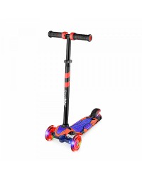 Детский трехколесный самокат со свет.колесами Small Rider Turbo (красный)