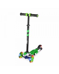 Детский трехколесный самокат со свет.колесами Small Rider Turbo (зеленый) Детский трехколесный самокат со свет.колесами Small Rider Turbo (зеленый)