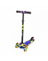 Детский трехколесный самокат со свет.колесами Small Rider Turbo (лайм)