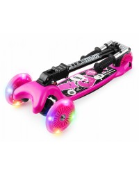 Трехколесный самокат со складной ручкой и 3 светящимися колесами Small Rider Randy Flash (розовый) Трехколесный самокат со складной ручкой и 3 светящимися колесами Small Rider Randy Flash (розовый)