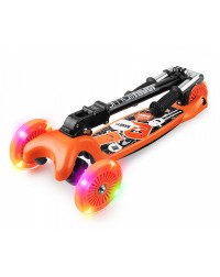 Трехколесный самокат со складной ручкой и 3 светящимися колесами Small Rider Randy Flash (оранжевый глянец) Трехколесный самокат со складной ручкой и 3 светящимися колесами Small Rider Randy Flash (оранжевый глянец)