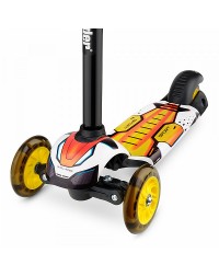 Детский трехколесный самокат со свет.колесами Small Rider Turbo (оранжевый)
