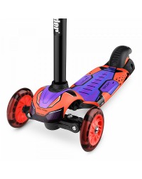 Детский трехколесный самокат со свет.колесами Small Rider Turbo (красный)