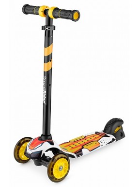 Детский трехколесный самокат со свет.колесами Small Rider Turbo (оранжевый)