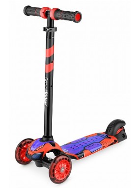 Детский трехколесный самокат со свет.колесами Small Rider Turbo (красный)
