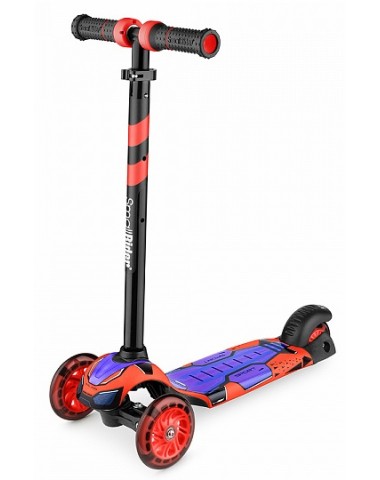 Детский трехколесный самокат со свет.колесами Small Rider Turbo (красный)