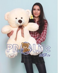 Мишка 100 см  карамельный c повязкой