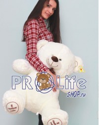 Мишка 100 см  кремовый c повязкой