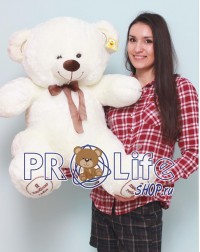 Мишка 100 см  кремовый c повязкой