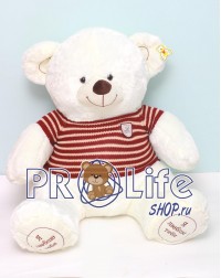 Мишка 150 см в свитере кремовый Мишка 150 см в свитере кремовый