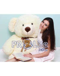 Плюшевый мишка 220 см кремовый