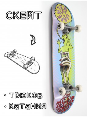 Скейтборд в сборе Toy Machine Blake Carpenter 8*31.75 Трюковый для детей / подростков