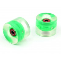 Комплект светящихся колес LDR ABEC-7  для круизера 60*45 зеленый для скейтборда