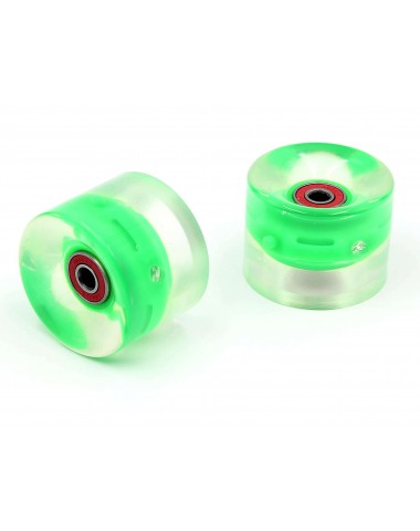 Комплект светящихся колес LDR ABEC-7  для круизера 60*45 зеленый для скейтборда Комплект светящихся колес LDR ABEC-7  для круизера 60*45 зеленый для скейтборда