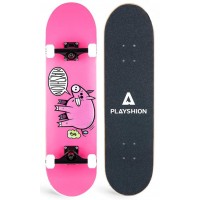 Cкейтборд  Playshion Pig Pink 31x8 Трюковый для детей / подростков Cкейтборд  Playshion Pig Pink 31x8 Трюковый для детей / подростков
