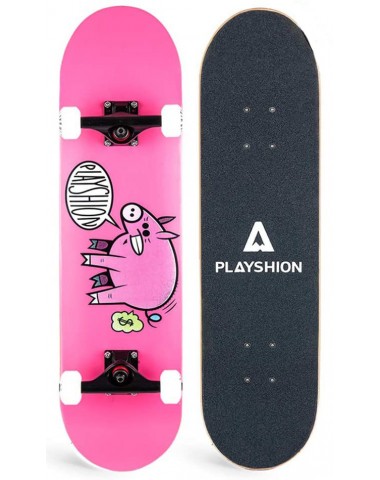 Cкейтборд  Playshion Pig Pink 31x8 Трюковый для детей / подростков