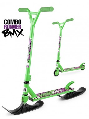 Трюковый самокат-снегокат с лыжами и колесами Small Rider Combo Runner BMX (зеленый) Трюковый самокат-снегокат с лыжами и колесами Small Rider Combo Runner BMX (зеленый)