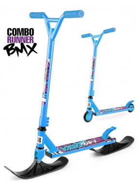Трюковый самокат-снегокат с лыжами и колесами Small Rider Combo Runner BMX (синий) Трюковый самокат-снегокат с лыжами и колесами Small Rider Combo Runner BMX (синий)