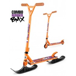 Трюковый самокат-снегокат с лыжами и колесами Small Rider Combo Runner BMX (оранжевый)
