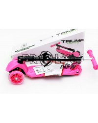 Самокат   Triumf maxi flash plus розовый