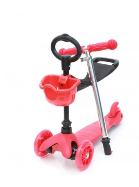 Самокат Triumf mini up flash 3в1 красный Самокат Triumf mini up flash 3в1 красный