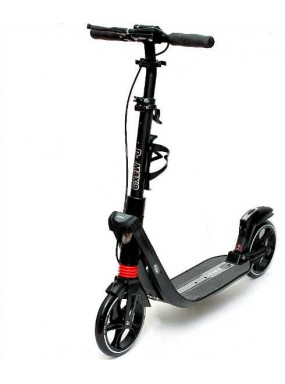 Самокат D-max 9 черный с ручным тормозом