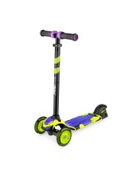 Детский трехколесный самокат со свет.колесами Small Rider Turbo (лайм)