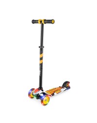 Детский трехколесный самокат со свет.колесами Small Rider Turbo (оранжевый)
