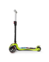 Складной трехколесный самокат со свет.колесами Small Rider Space Race (лайм)