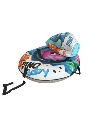 20' Тюбинг Small Rider Snow Tubes 4 ("Яйцо динозавра 110х95 см") (голубой (розовый дино))