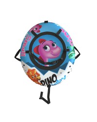 20' Тюбинг Small Rider Snow Tubes 4 ("Яйцо динозавра 110х95 см") (голубой (розовый дино))