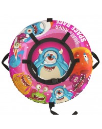 Тюбинг Small Rider Snow Tubes 4 ("Space Race  100х100 см") (розовый)