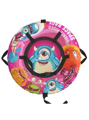 Тюбинг Small Rider Snow Tubes 4 ("Space Race  100х100 см") (розовый)