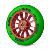 Колесо HIPE 01 110mm красный зеленый для трюкового самоката