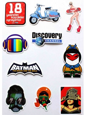 Набор наклеек (стикеров) 10 шт A1 Набор наклеек (стикеров) 10 шт A1