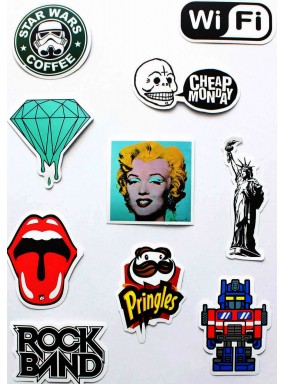 Набор наклеек (стикеров) 10 шт A6