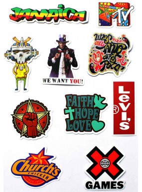 Набор наклеек (стикеров) 10 шт B4